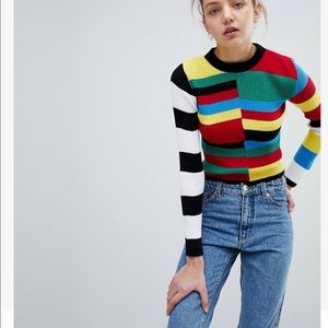 ASOS Color Block Knit Sweater